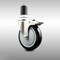 Service Caster 5 Inch 316SS Black Poly Swivel 1-1/2 Inch Expanding Stem Caster Lock Brake SCC SCC-SS316TTLEX20S514-PPUB-BLK-112 - alternate 1